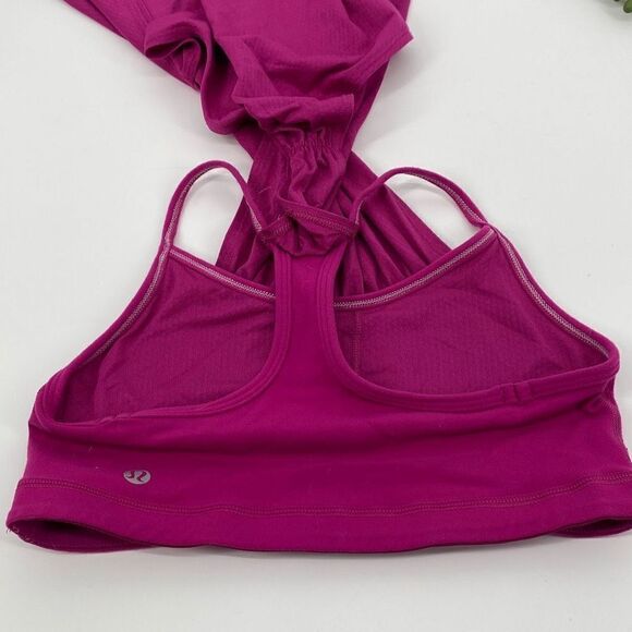 LULULEMON No Limits Athletic Tank With Built in Bra Elastic Waistband‎ pink 4 - Picture 7 of 10